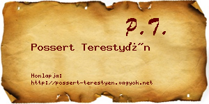 Possert Terestyén névjegykártya